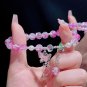Hot Selling Butterfly Shape Ice Cracking Crystal Beaded Strand Hand Bracelets Model Purple