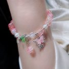 Butterfly Shape Ice Cracking Crystal Beaded Strand Hand Bracelets Model pink big butterfly Butterfly Shape Ice Cracking Crystal Beaded Strand Hand Bracelets Model pink big butterfly