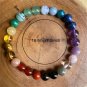 Bracelets Women Healing Tiger Eyes Amethyst Gemstone 7 Chakra Beads Bangles Model Gold
