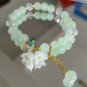 Korean Colorful Lily Valley Flower Bracelets for Women Fashion Sweet Crystal Model Pink White