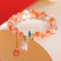 Korean Colorful Lily Valley Flower Bracelets for Women Fashion Sweet Crystal Model Purple