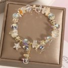 ZAKOL Versatile Purple Crystal Bead Bracelet With Star Zircon Pendant Shiny Model B