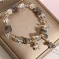 ZAKOL Versatile Purple Crystal Bead Bracelet With Star Zircon Pendant Shiny Model B