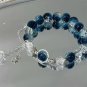 Fashion Simple Butterfly Chain Bead Bracelet for Women Fantasy Blue Crystal Model style 06