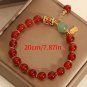 Chinese Style Lotus Butterfly Beaded Bracelets for Women Fashion Green Bead Model BR24Y0888