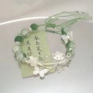 Chinese Style Lotus Butterfly Beaded Bracelets for Women Fashion Green Bead Model BR24Y0898