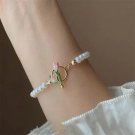 Sweet Vintage Pearl Lily Tulip Flower Bracelet for Women Fashion Cute Tassel Model 4