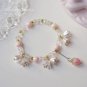 Sweet Vintage Pearl Lily Tulip Flower Bracelet for Women Fashion Cute Tassel Model 5