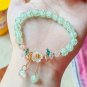 Sweet Vintage Pearl Lily Tulip Flower Bracelet for Women Fashion Cute Tassel Model 9