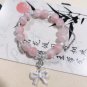 New Pink Beads Crystal Bracelet For Women Girls Korean ins Flower Fox Feather Model 02