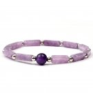 Natural Amethyst Body-purify Slimming Bracelet Stone Energy Yoga Bracelets for Model Purple