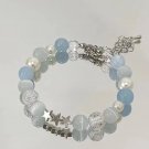 Niche Design Star Chain Tassel Bracelet for Women Fantasy Blue Crystal Beads Model Style Z