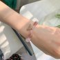 Gold Plated Mermaid Tail Pink Strawberry Crystal Beads Beaded Strand Bracelets Model Pink
