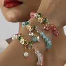 Vedawas 3pcs/set Bohemian Handmade Colorful Beaded Flower Bracelet Vintage Model 3pcs