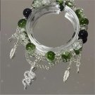 Butterfly Star Moon Flower Pendant Glazed Bracelet with Colorful Beads Beauty Model Style Q