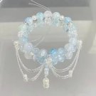 Butterfly Star Moon Flower Pendant Glazed Bracelet with Colorful Beads Beauty Model Style D