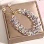 GD Fashion Austria Artificial Crystal Bracelet New Shiny Stone Beads Rope Chain Model Gold