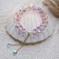 GD Fashion Austria Artificial Crystal Bracelet New Shiny Stone Beads Rope Chain Model Champagne 2