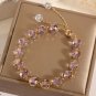 GD Fashion Austria Artificial Crystal Bracelet New Shiny Stone Beads Rope Chain Model Champagne 2