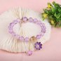 Lucky Red Crystal Bracelet Daisy Flower Pendant Multicolor Glass Beads Model Pink