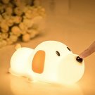 Cute Dog Silicone Night Light USB Charging Mini Table Lamp Bedroom Decoration