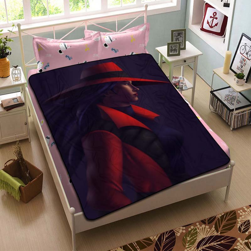 Carmen Sandiego Fleece Blanket Bedroom Set