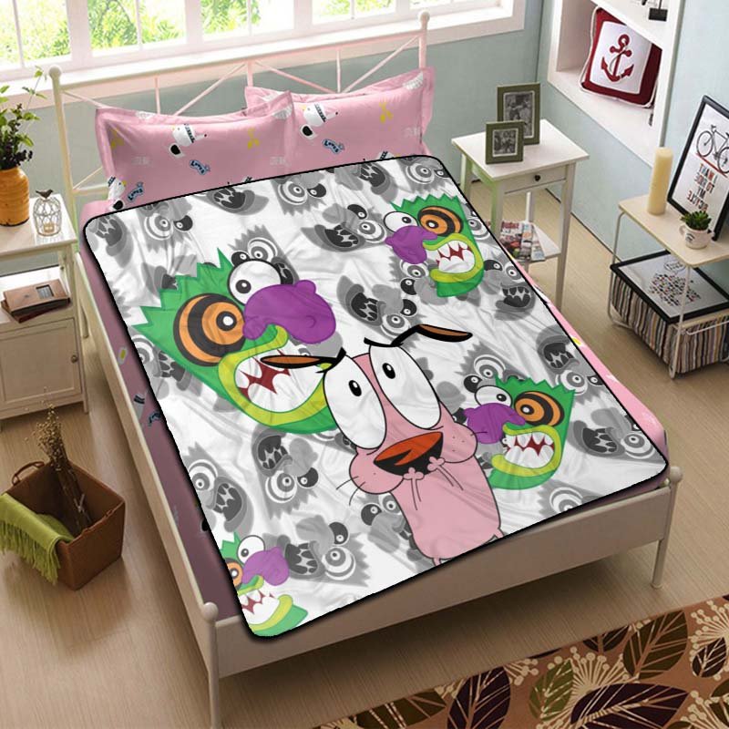 Courage the Cowardly Dog Cartoon Throw Blanket Bed Fleece