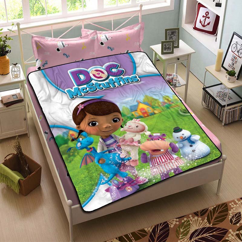 Doc McStuffins Cartoon Throw Blanket Bed Fleece