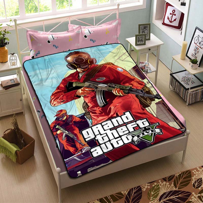 Grand Theft Auto Throw Blanket Bed Fleece