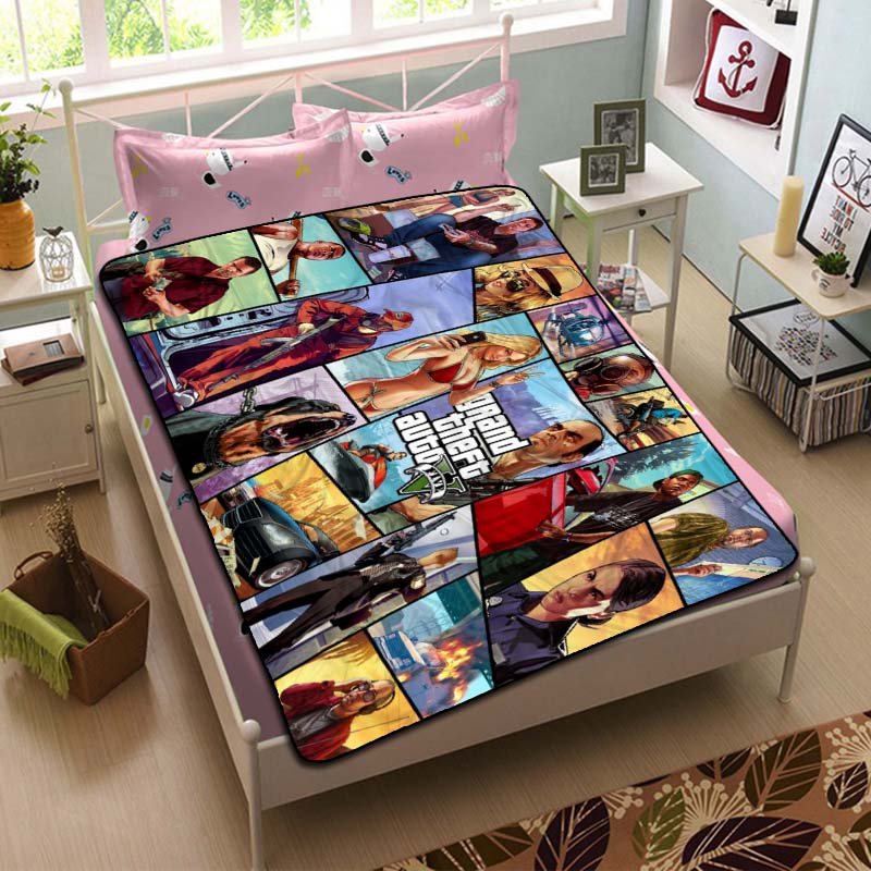 Grand Theft Auto Blanket Plush Bedroom Throw