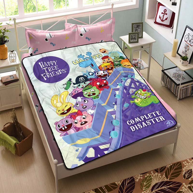 Happy Tree Friends Fleece Blanket Bedroom Set