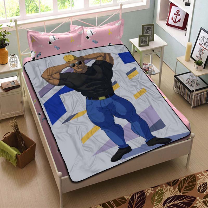 Johnny Bravo Fleece Blanket Bedroom Set