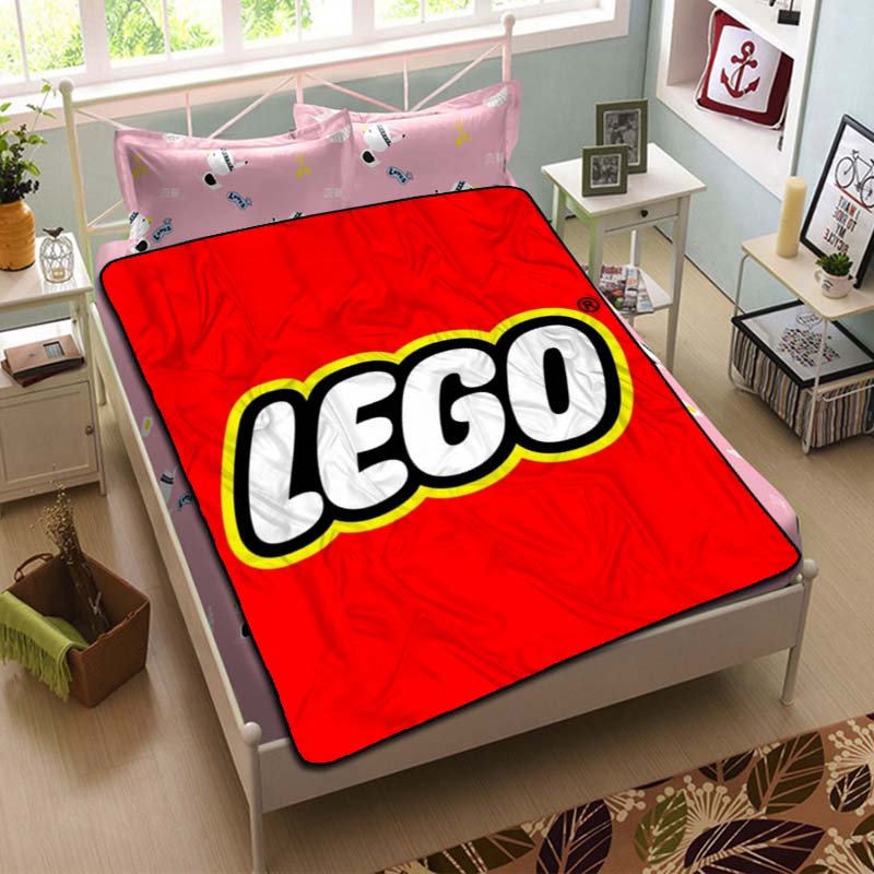 Lego Logo Blanket Fleece Bedroom Decoration