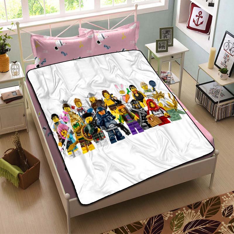 Lego Characters Blanket Beddding Set
