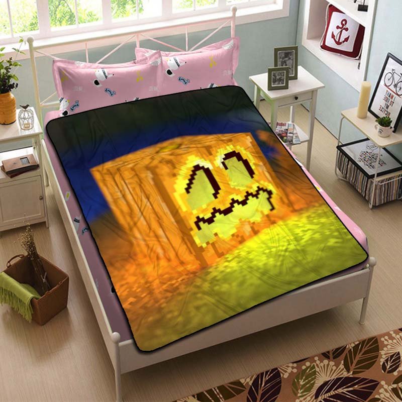 Minecraft Creeper Game Blanket Fleece Bedroom Decoration