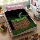 Minecraft Land Throw Blanket Bed Fleece