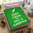 Minecraft Keep Calm Blanket Plush Bedroom Throw