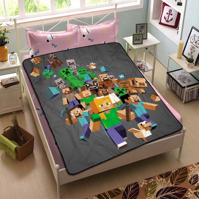 Minecraft Skins Blanket Beddding Set