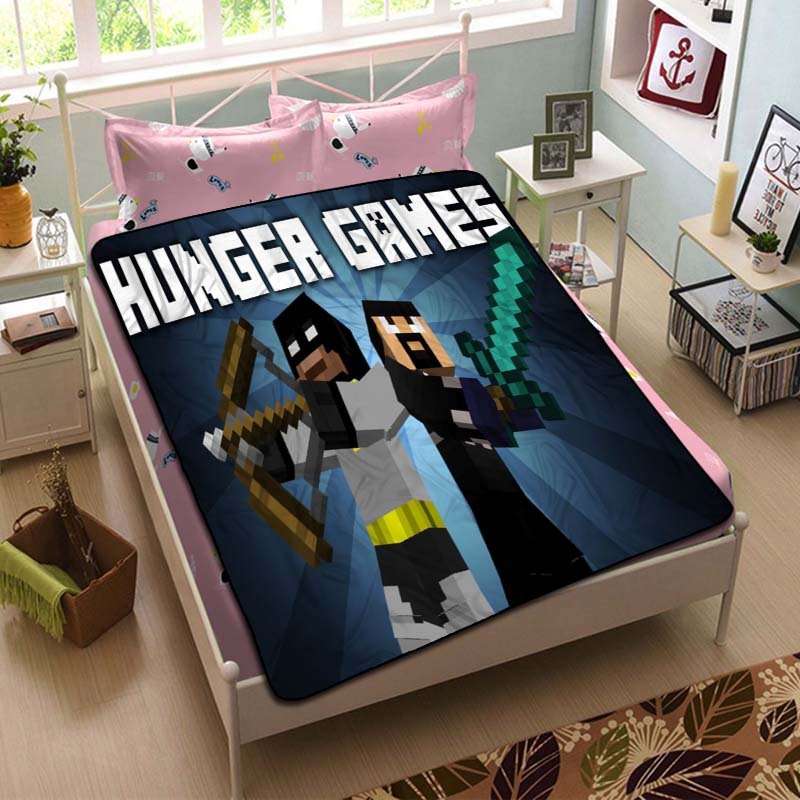 Minecraft Hunger Games Throw Blanket Bed Fleece