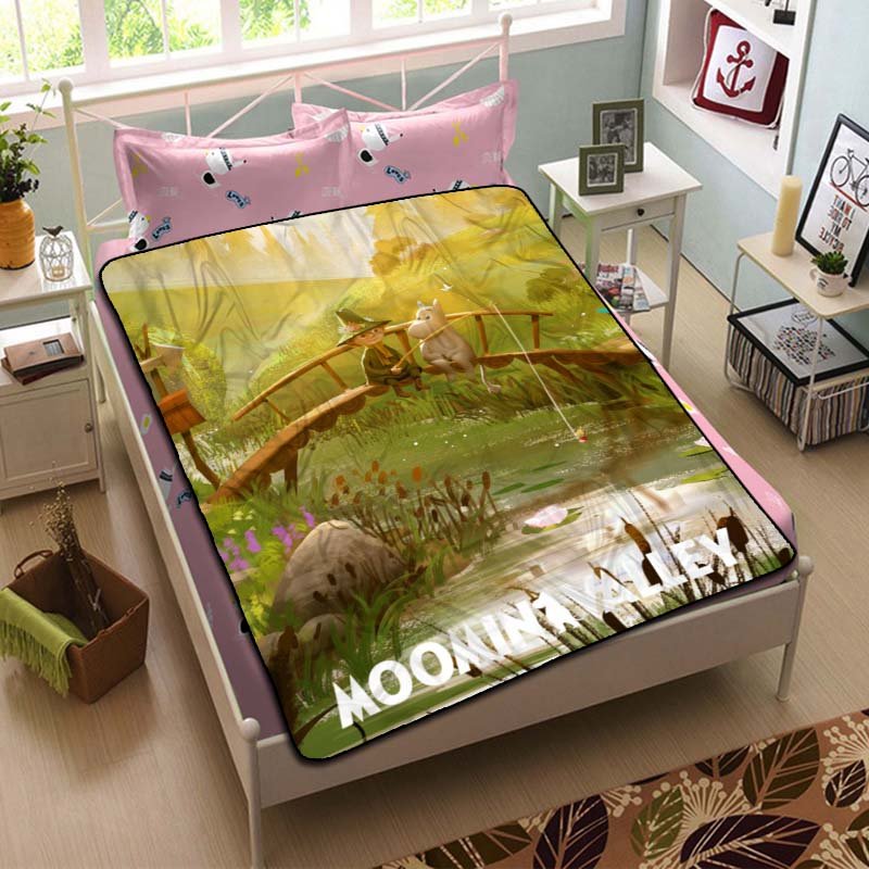 Moominvalley Cartoon Blanket Beddding Set