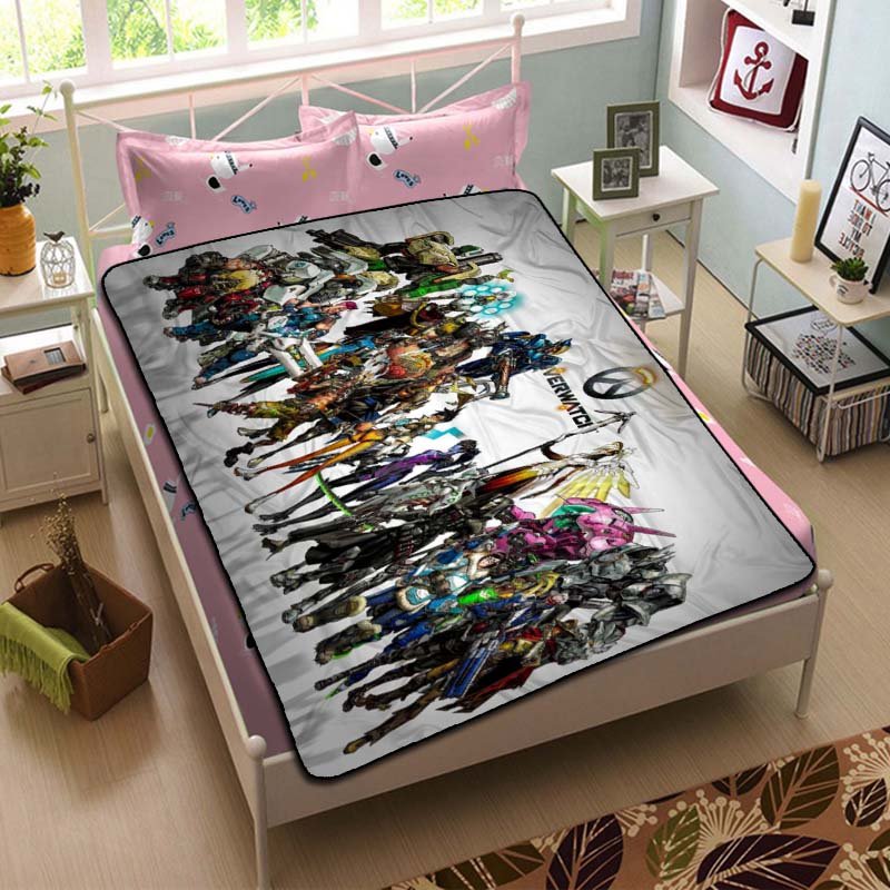 Overwatch Characters Blanket Plush Bedroom Throw