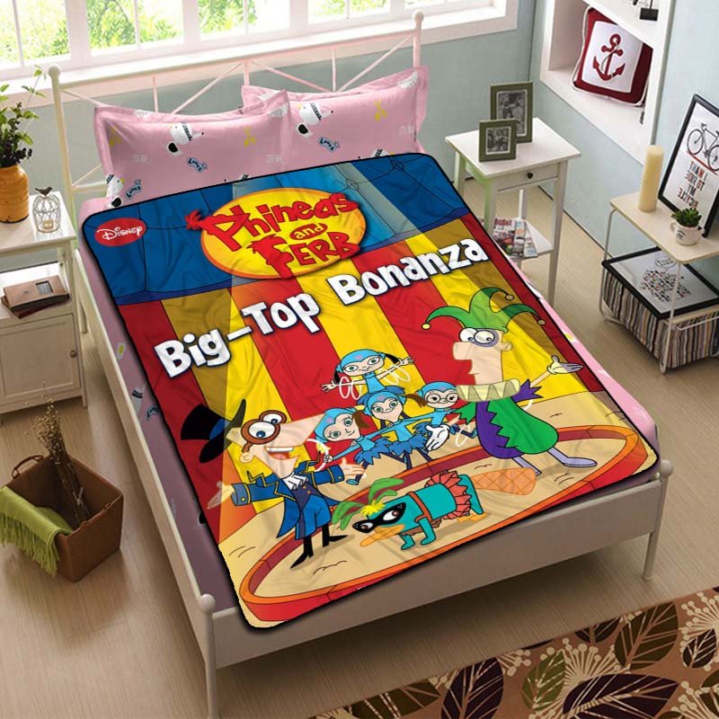 Phineas and Ferb Blanket Plush Bedroom Throw