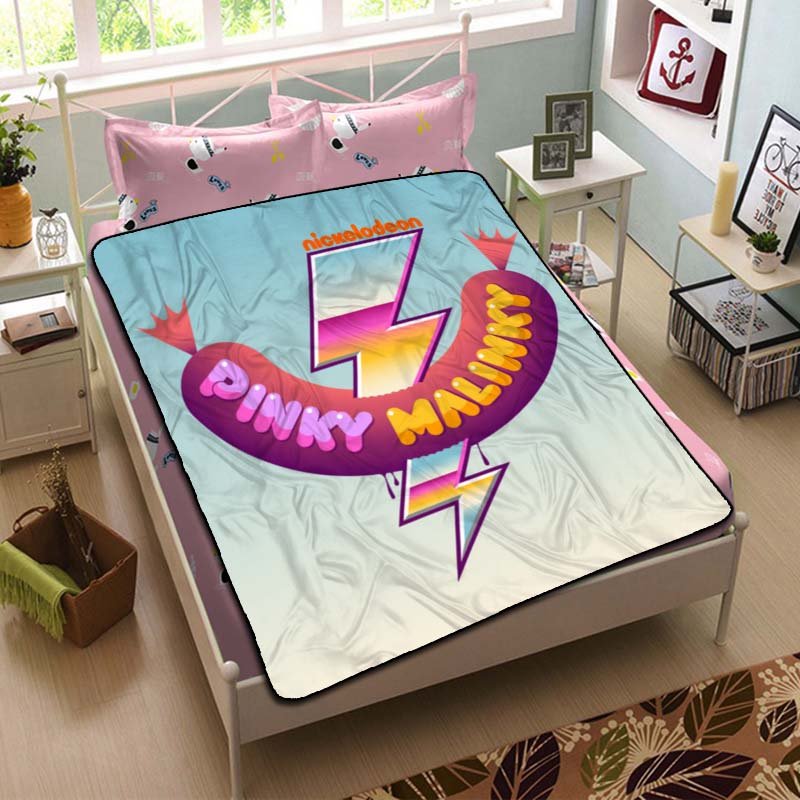 Pinky Malinky Cartoon Throw Blanket Bed Fleece