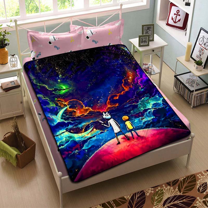 Rick and Morty Blanket Fleece Bedroom Decoration