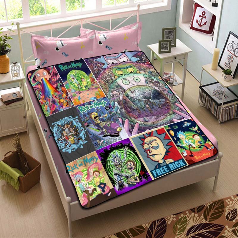 Rick and Morty Episodes Blanket Beddding Set