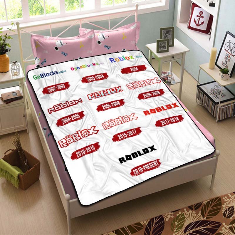 Roblox Logo Evolution Blanket Beddding Set