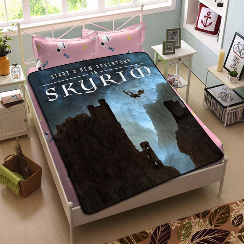 The Elder Scrolls V Skyrim Game Blanket Beddding Set