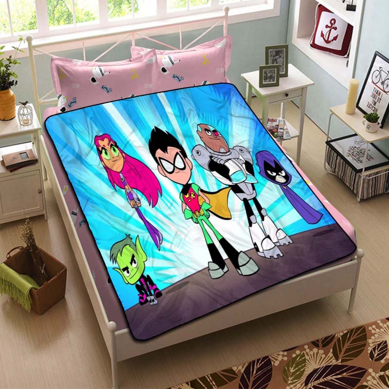 Teen Titans Cartoon Throw Blanket Bed Fleece