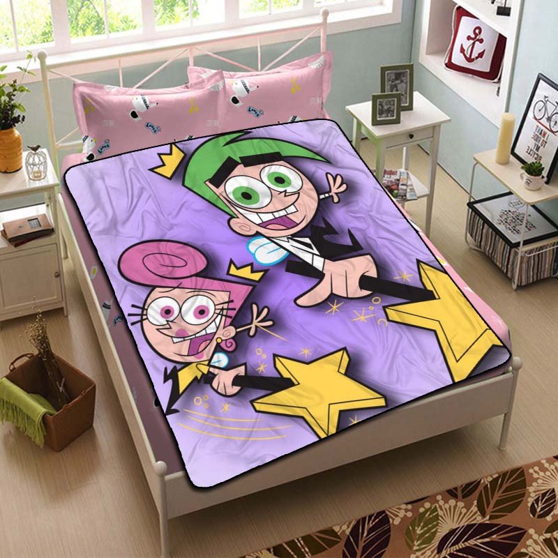 The Fairly OddParents Cartoon Fleece Blanket Bedroom Set