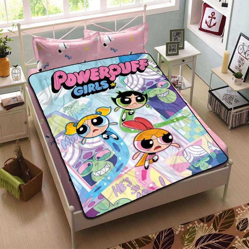 The Powerpuff Girls Fleece Blanket Bedroom Set